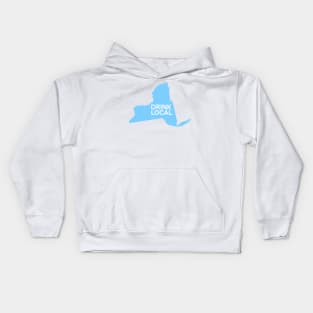 New York Drink Local NY NYC Blue Kids Hoodie